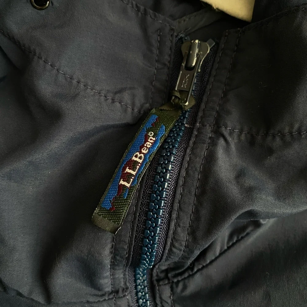 Vintage L.L. Bean Jacket Men’s Large Pullover Windbreaker Zip Up Hood